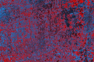 Kırmızı ve mavi renkli grunge duvar dokusu arkaplanı