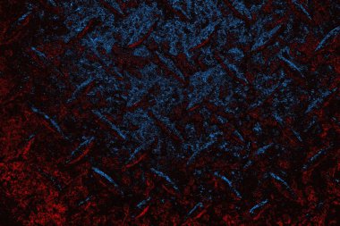 Kırık tarih arkaplanı olan kırmızı, mavi ve siyah grunge duvar