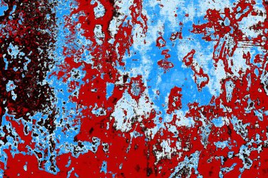 Duvar dokusu arkaplanı eski boyayla soyulmuş 