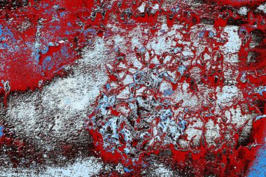 Dökülen boya paslı metal dokusu