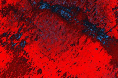 Neon kırmızı ve mavi renkli grunge duvar dokusu arkaplanı