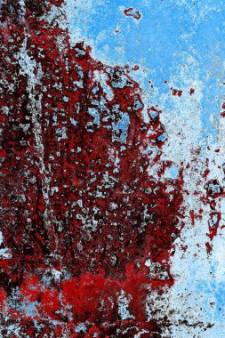 Dökülen boya paslı metal dokusu