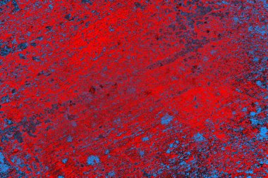Kırmızı ve mavi renkli grunge duvar dokusu arkaplanı