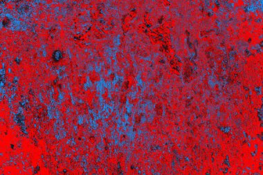 Kırmızı ve mavi renkli grunge duvar dokusu arkaplanı