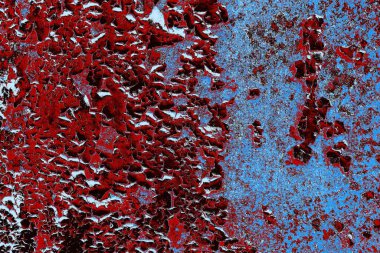 Dökülen boya paslı metal dokusu