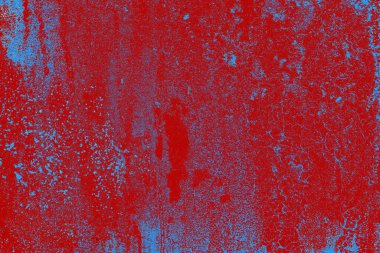 Kırık tarih arkaplanı olan kırmızı, mavi ve siyah grunge duvar