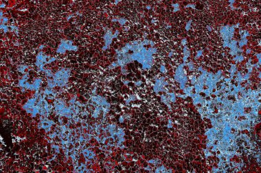 Dökülen boya paslı metal dokusu