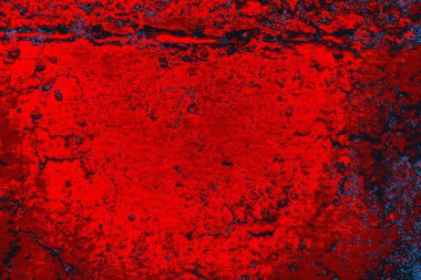 Kırmızı ve mavi renkli grungy duvar, desenli arka plan