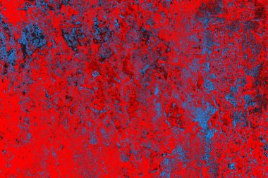 Kırmızı ve mavi renkli grunge duvar dokusu arkaplanı
