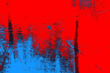 Neon kırmızı ve mavi renkli grunge duvar dokusu arkaplanı