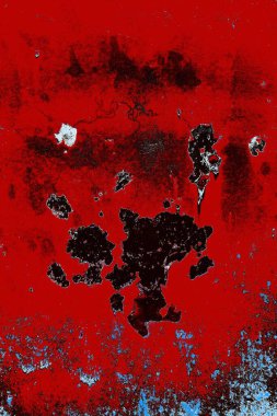 Dökülen boya paslı metal dokusu