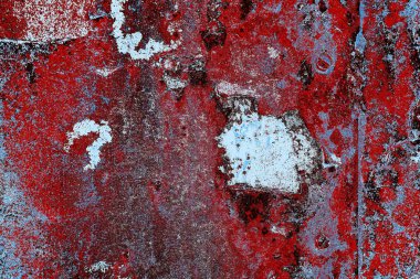Dökülen boya paslı metal dokusu