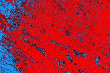 Neon kırmızı ve mavi renkli grunge duvar dokusu arkaplanı