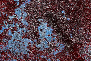 Dökülen boya paslı metal dokusu