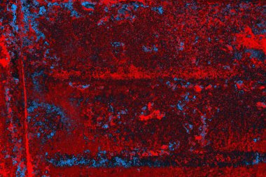 Parlak kırmızı ve mavi renkli grunge duvar dokusu arkaplanı