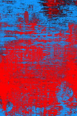 Neon kırmızı ve mavi renkli grunge duvar dokusu arkaplanı