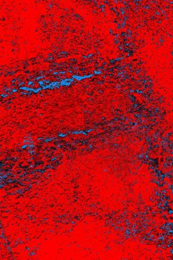 Kırmızı ve mavi renkli grungy duvar, desenli arka plan