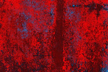 Parlak kırmızı ve mavi renkli grunge duvar dokusu arkaplanı