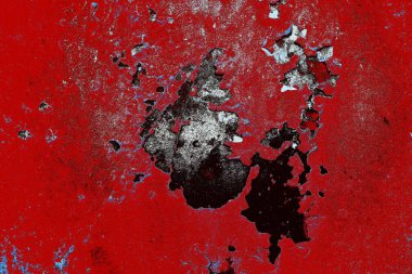 Dökülen boya paslı metal dokusu