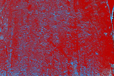 Kırık tarih arkaplanı olan kırmızı, mavi ve siyah grunge duvar