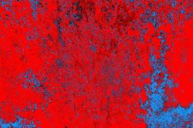Kırmızı ve mavi renkli grunge duvar dokusu arkaplanı