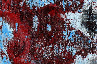 Dökülen boya paslı metal dokusu