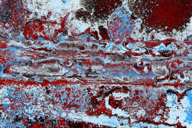 Dökülen boya paslı metal dokusu