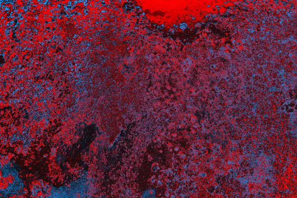 Neon Rood Blauw Gekleurde Grunge Muur Textuur Achtergrond — Stockfoto