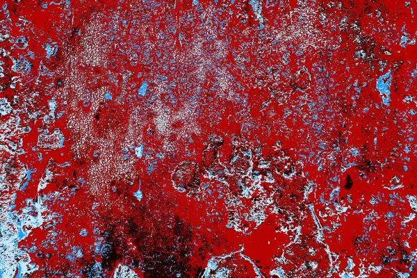 Kırık tarih arkaplanı olan kırmızı, mavi ve siyah grunge duvar