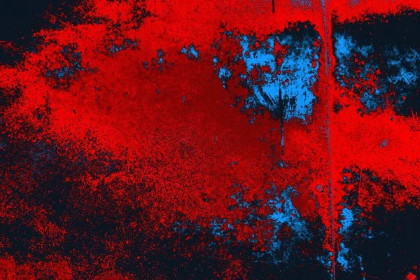 Parlak kırmızı ve mavi renkli grunge duvar dokusu arkaplanı
