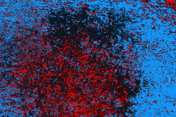 Kırmızı ve mavi renkli grungy duvar, desenli arka plan