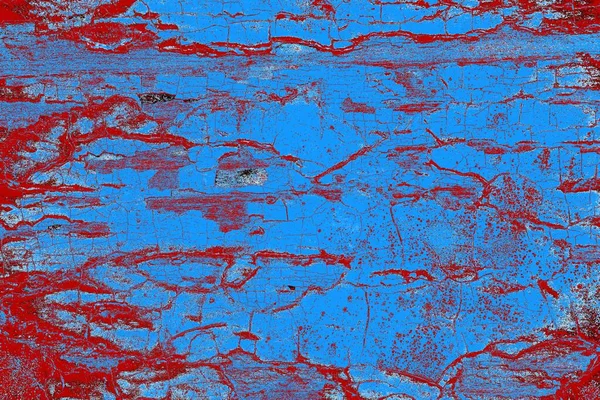 Czerwony Niebieski Czarny Kolor Grunge Ściany Pękniętej Tekstury Tła — Zdjęcie stockowe