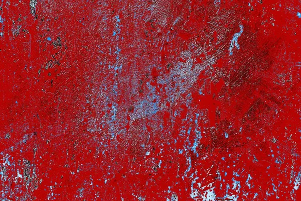 Kırık tarih arkaplanı olan kırmızı, mavi ve siyah grunge duvar