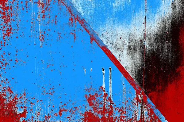 Red Blue Black Colored Grunge Wall Texture Background — Stock Photo, Image