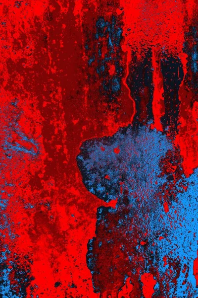 Fondo Textura Pared Grunge Color Rojo Azul Neón —  Fotos de Stock