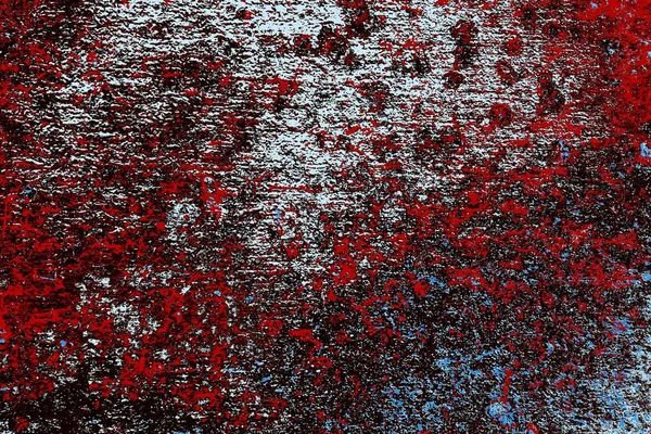 Kırık tarih arkaplanı olan kırmızı, mavi ve siyah grunge duvar