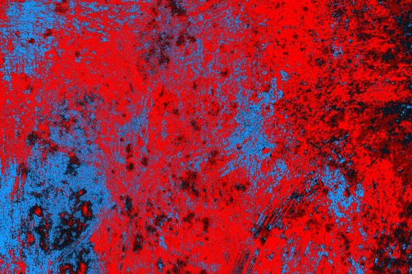 Neon kırmızı ve mavi renkli grunge duvar dokusu arkaplanı