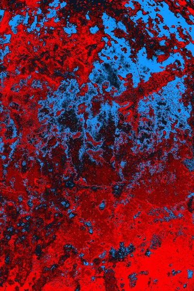 Neon kırmızı ve mavi renkli grunge duvar dokusu arkaplanı