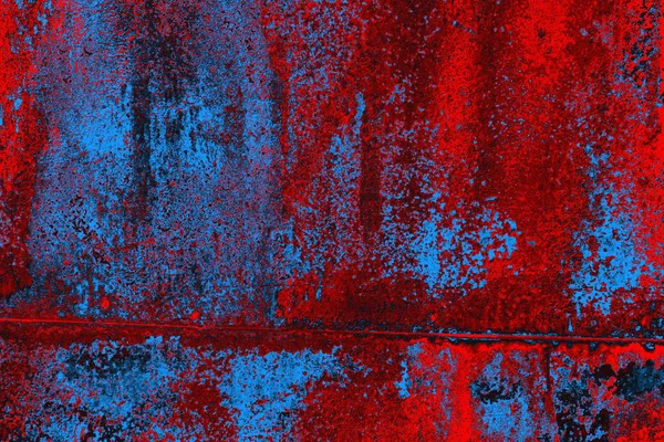 Luminoso Rosso Blu Grunge Parete Texture Sfondo — Foto Stock