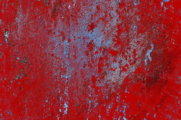 Kırık tarih arkaplanı olan kırmızı, mavi ve siyah grunge duvar