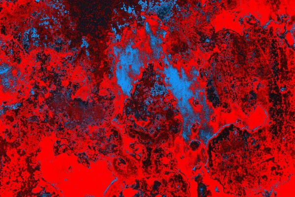 Neon kırmızı ve mavi renkli grunge duvar dokusu arkaplanı