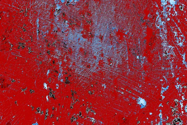 Kırık tarih arkaplanı olan kırmızı, mavi ve siyah grunge duvar