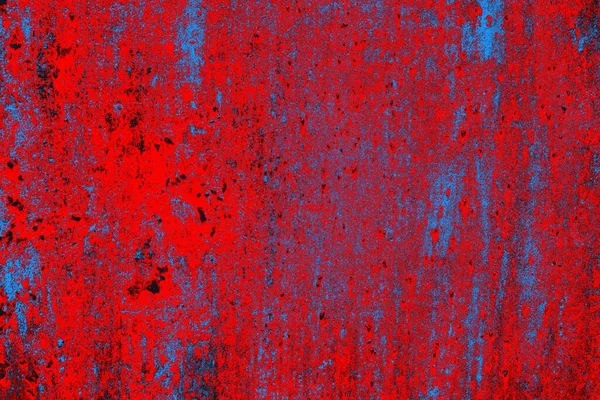 Parlak kırmızı ve mavi renkli grunge duvar dokusu arkaplanı