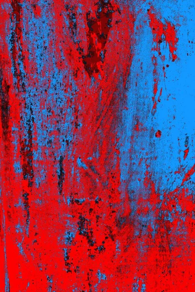 Parlak kırmızı ve mavi renkli grunge duvar dokusu arkaplanı