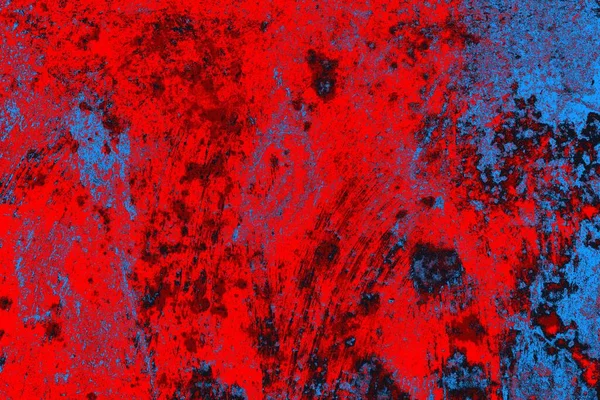 Неоновий Червоний Синій Кольоровий Гранжевий Фон Текстури Стін — стокове фото