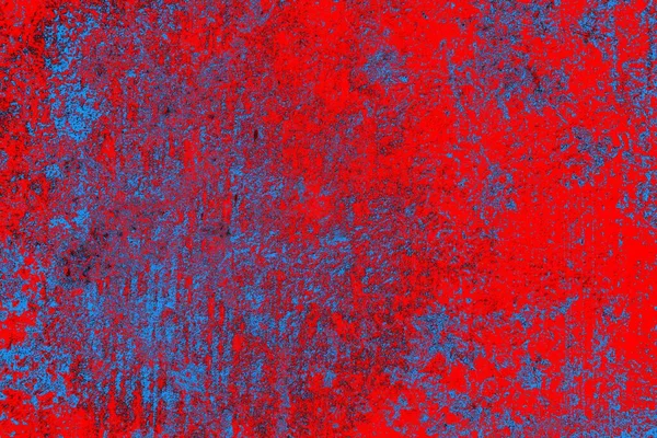 Neon kırmızı ve mavi renkli grunge duvar dokusu arkaplanı