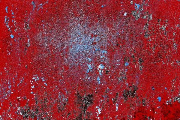 Kırık tarih arkaplanı olan kırmızı, mavi ve siyah grunge duvar