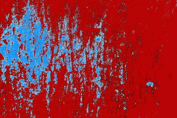 Kırık tarih arkaplanı olan kırmızı, mavi ve siyah grunge duvar
