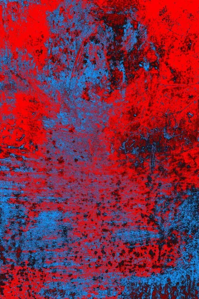 Neon kırmızı ve mavi renkli grunge duvar dokusu arkaplanı