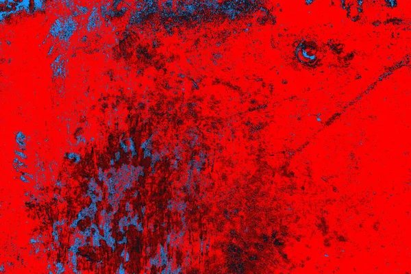 Neon kırmızı ve mavi renkli grunge duvar dokusu arkaplanı